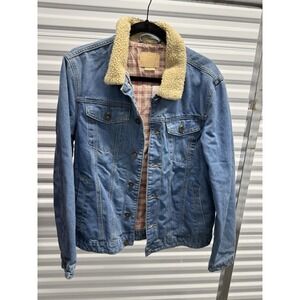 Cotton On 91 Fleece Lined Denim Blue Jean Trucker Jacket‎ Medium